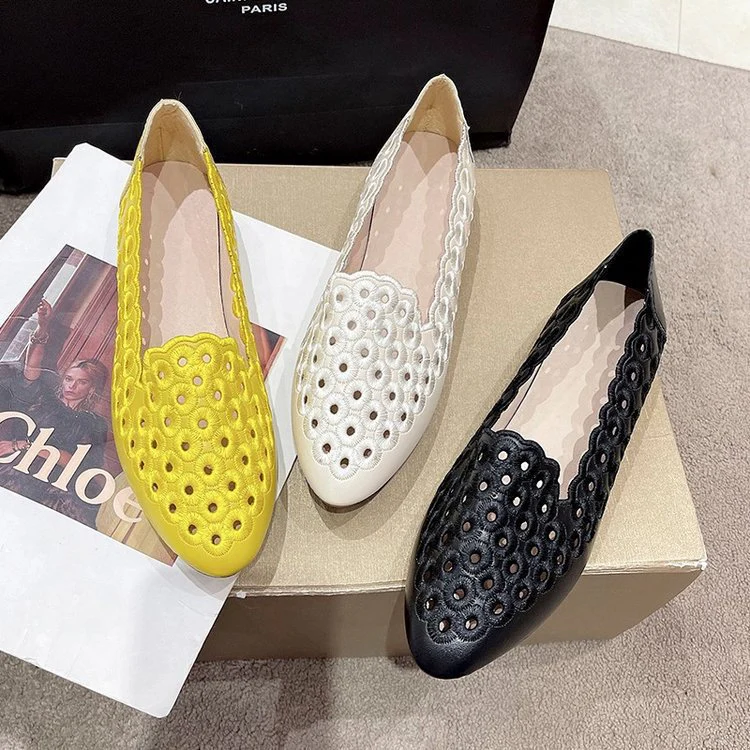 Damen Elegante Slipper mit atmungsaktiver Lochmuster-Oberfläche Heidi Mode - Image 4