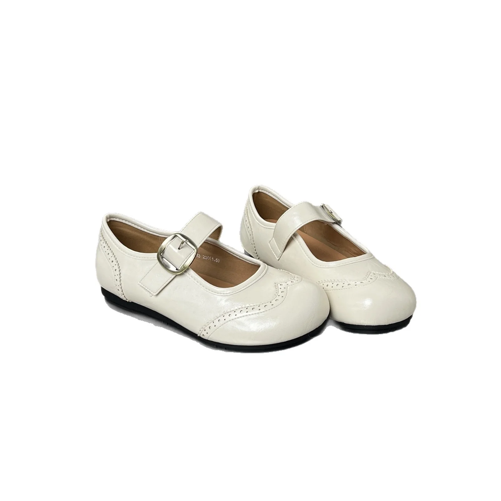 Damen elegante Slipper mit modischem Riemen und feinem Broguemuster Heidi Mode - Image 5