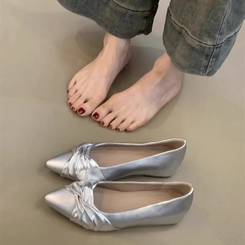 Damen elegante spitze Ballerinas mit modischer Schleifenapplikation Heidi Mode - Image 8