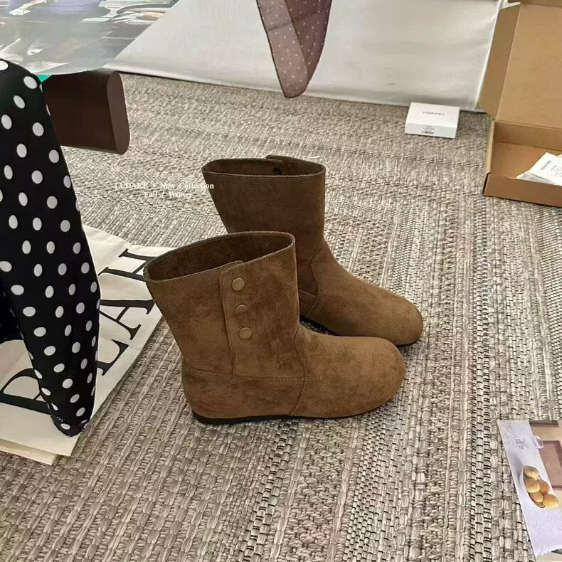 Damen Elegante Stiefel mit modischer Knopf-Dekoration Heidi Mode - Image 3