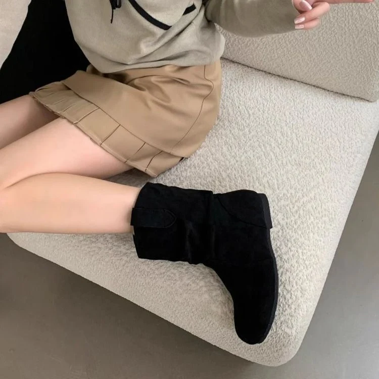 Damen Elegante Stiefel mit weichem Veloursleder und rutschfester Sohle Heidi Mode - Image 4