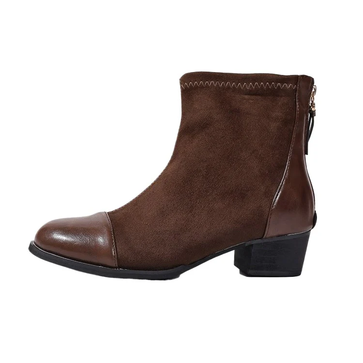Damen elegante Stiefeletten aus weichem Wildleder mit modischen Akzenten Heidi-Mode - Image 5