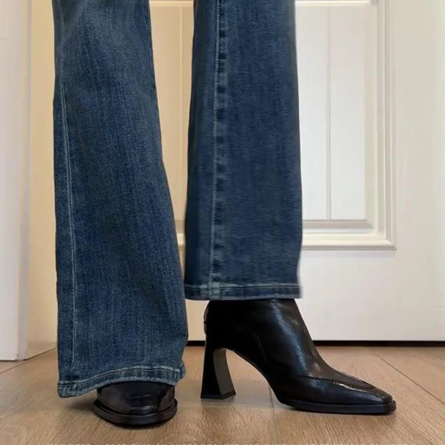 Damen elegante Stiefeletten mit hochmodischem Schnitt und robustem Blockabsatz Heidi Mode - Image 3