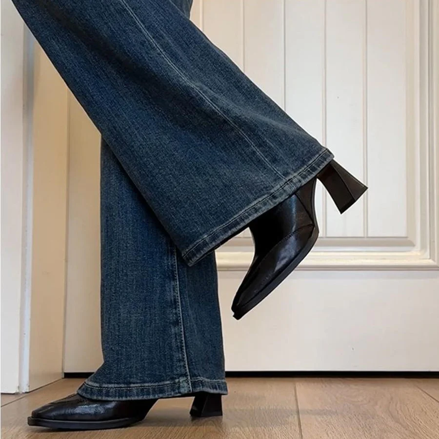 Damen elegante Stiefeletten mit hochmodischem Schnitt und robustem Blockabsatz Heidi Mode - Image 4
