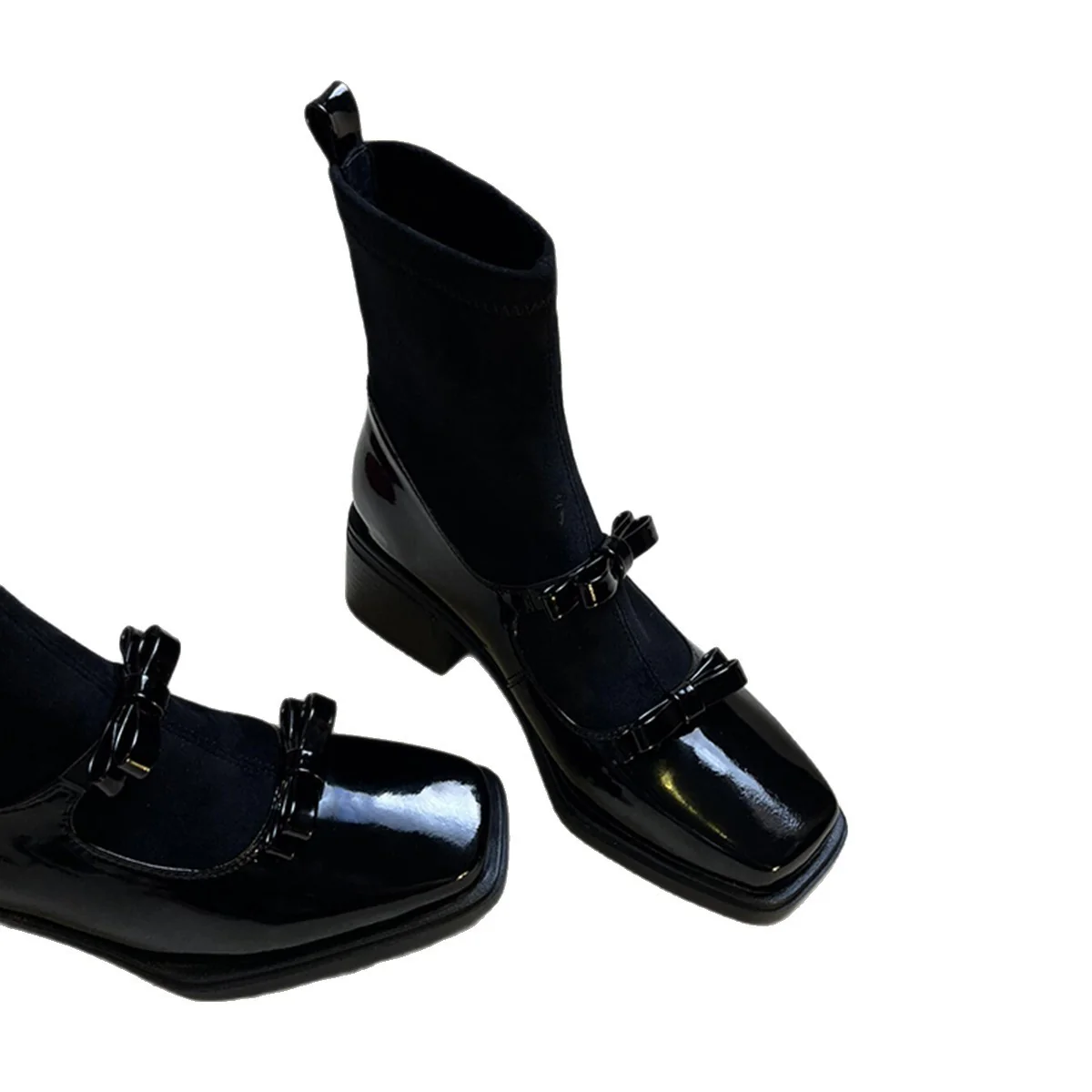 Damen elegante Stiefeletten mit komfortablem Stretchschaft von Heidi Mode - Image 5
