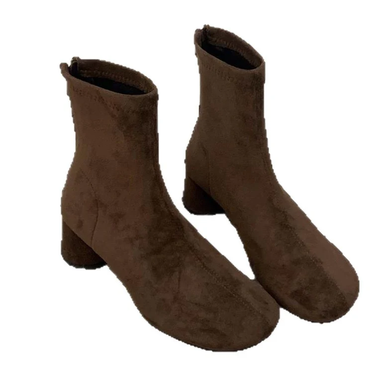 Damen Elegante Stiefeletten mit modischem Blockabsatz und Reißverschluss Heidi Mode - Image 5