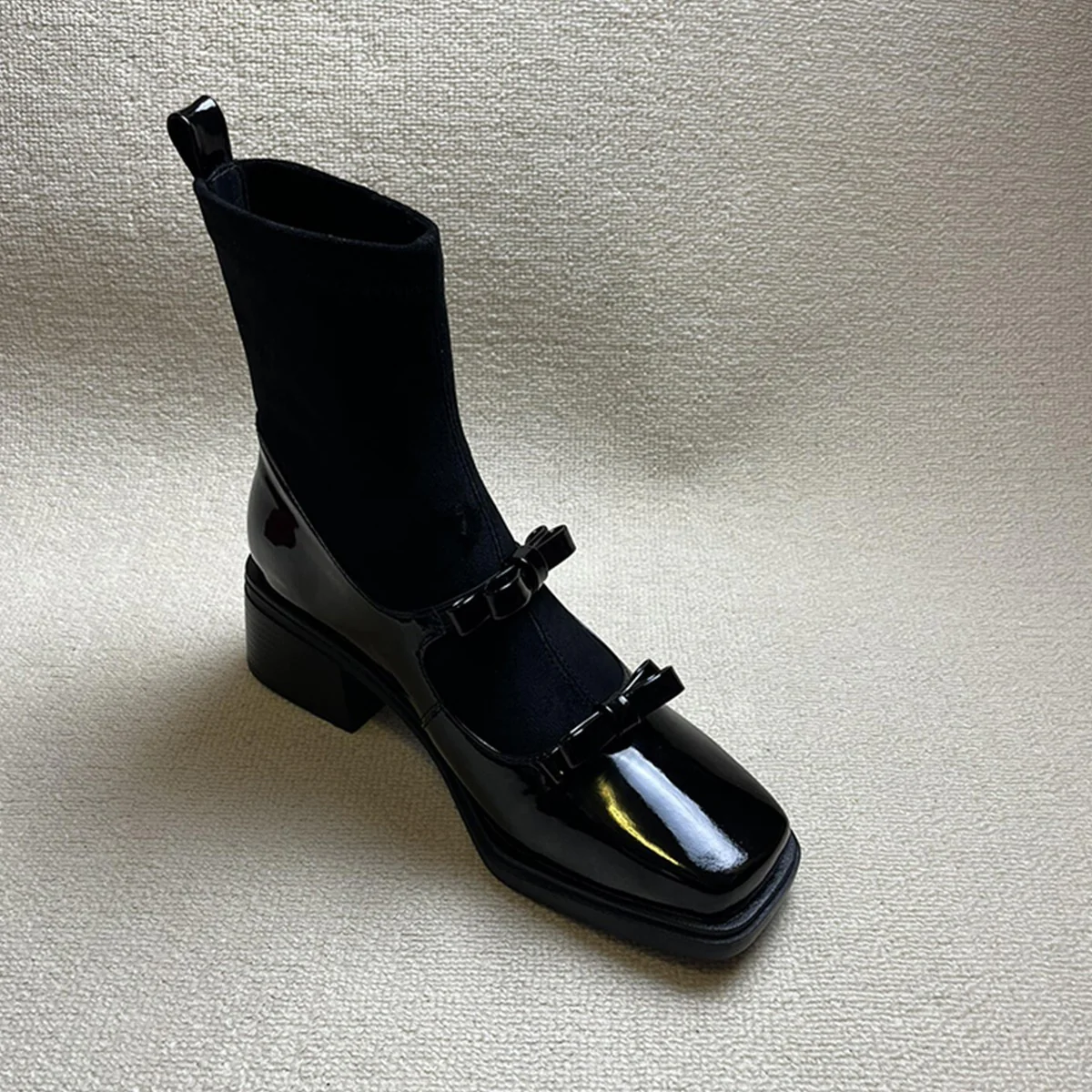 Damen elegante Stiefeletten mit modischem Cut-Out-Design und dekorativen Schleifen Heidi Mode - Image 2