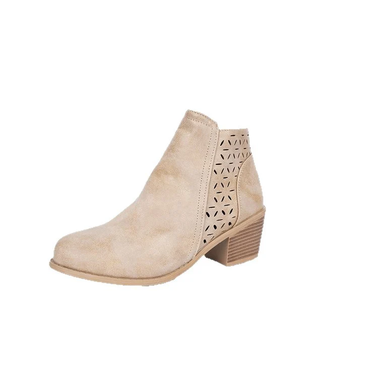 Damen elegante Stiefeletten mit modischem Lasercut-Design und bequemer Sohle Heidi Mode - Image 5