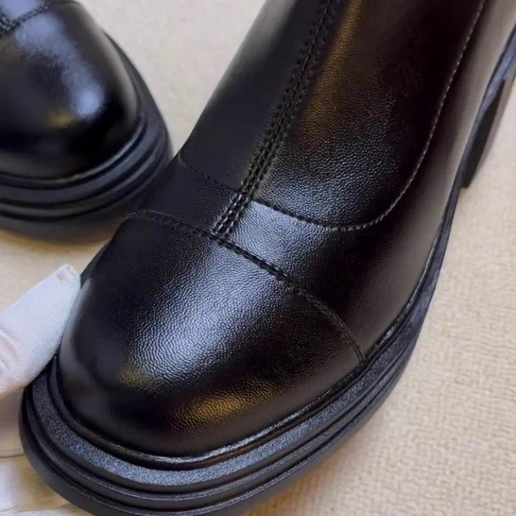 Damen elegante Stiefeletten mit modischem Reißverschluss und robustem Blockabsatz Heidi Mode - Image 3