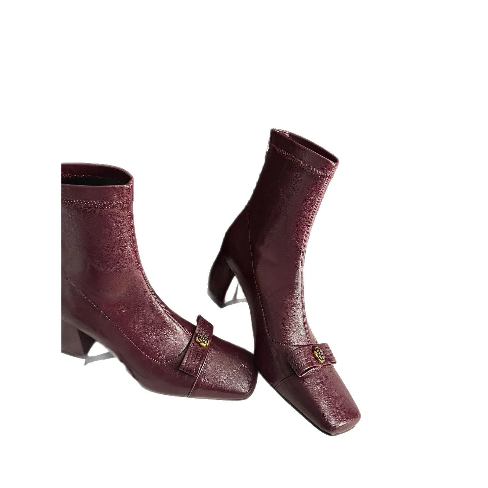 Damen elegante Stiefeletten mit modischem Schleifenakzent und robustem Blockabsatz Heidi Mode - Image 5