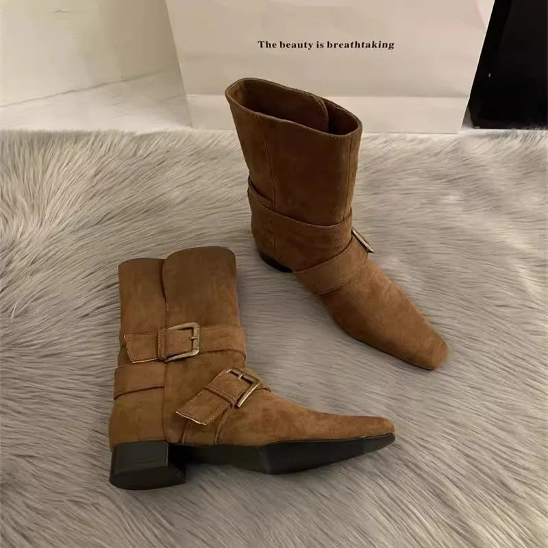 Damen elegante Stiefeletten mit modischem Schnallenverschluss Heidi Mode - Image 4