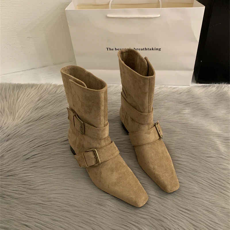 Damen elegante Stiefeletten mit modischem Schnallenverschluss Heidi Mode - Image 6