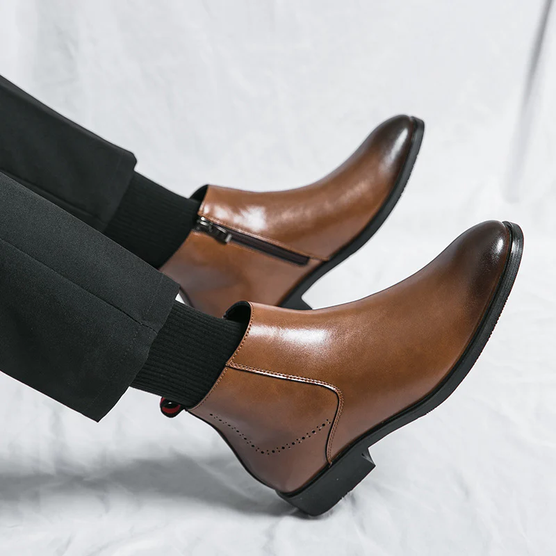 Damen Elegante Stiefeletten mit seitlichem Reißverschluss und bequemer Innensohle Heidi Mode - Image 3