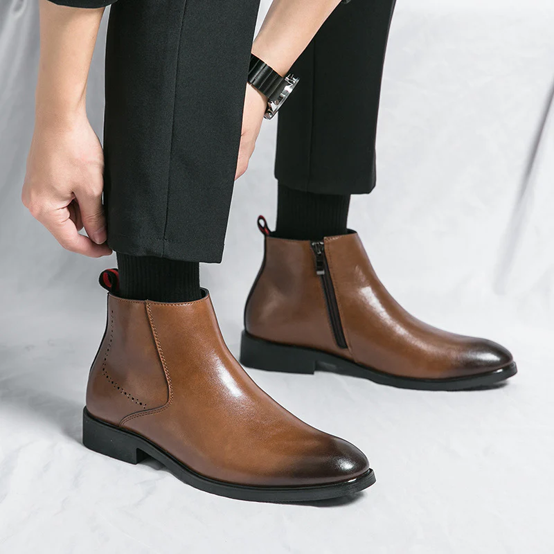 Damen Elegante Stiefeletten mit seitlichem Reißverschluss und bequemer Innensohle Heidi Mode - Image 7
