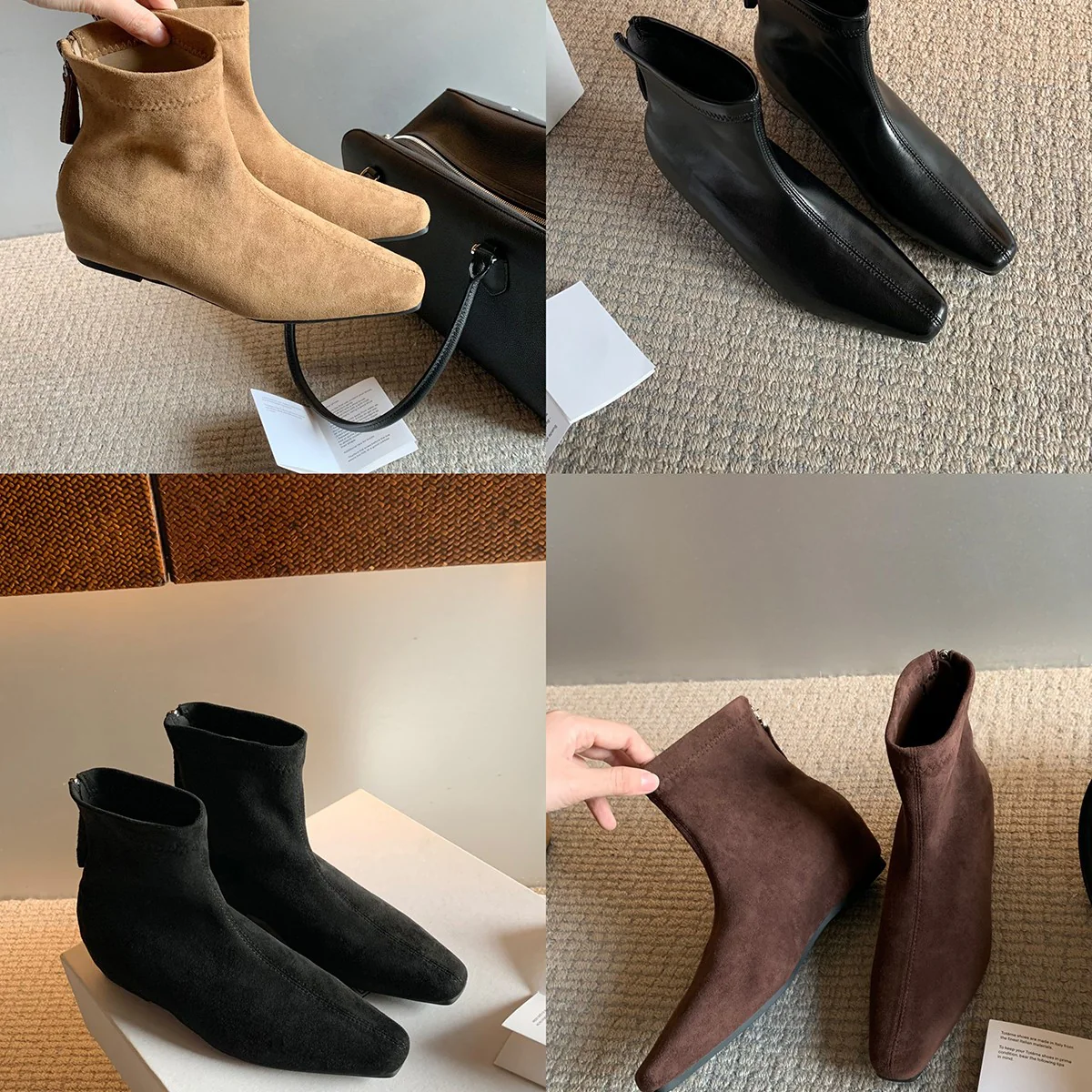 Damen elegante Stiefeletten mit spitzem Schnitt und hochwertiger Wildlederoberfläche Heidi Mode - Image 2