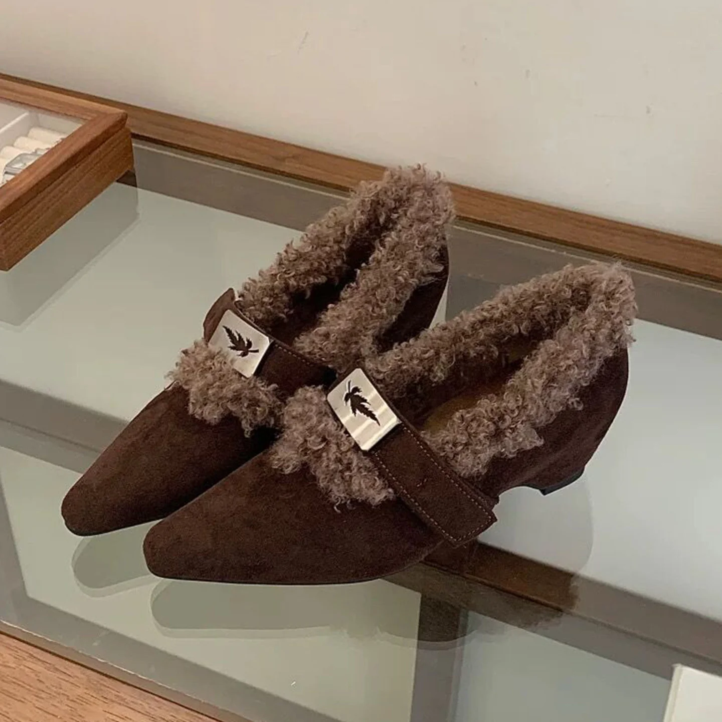 Damen elegante Stiefeletten mit warmem Futter und modischem Riemchen Heidi Mode - Image 8