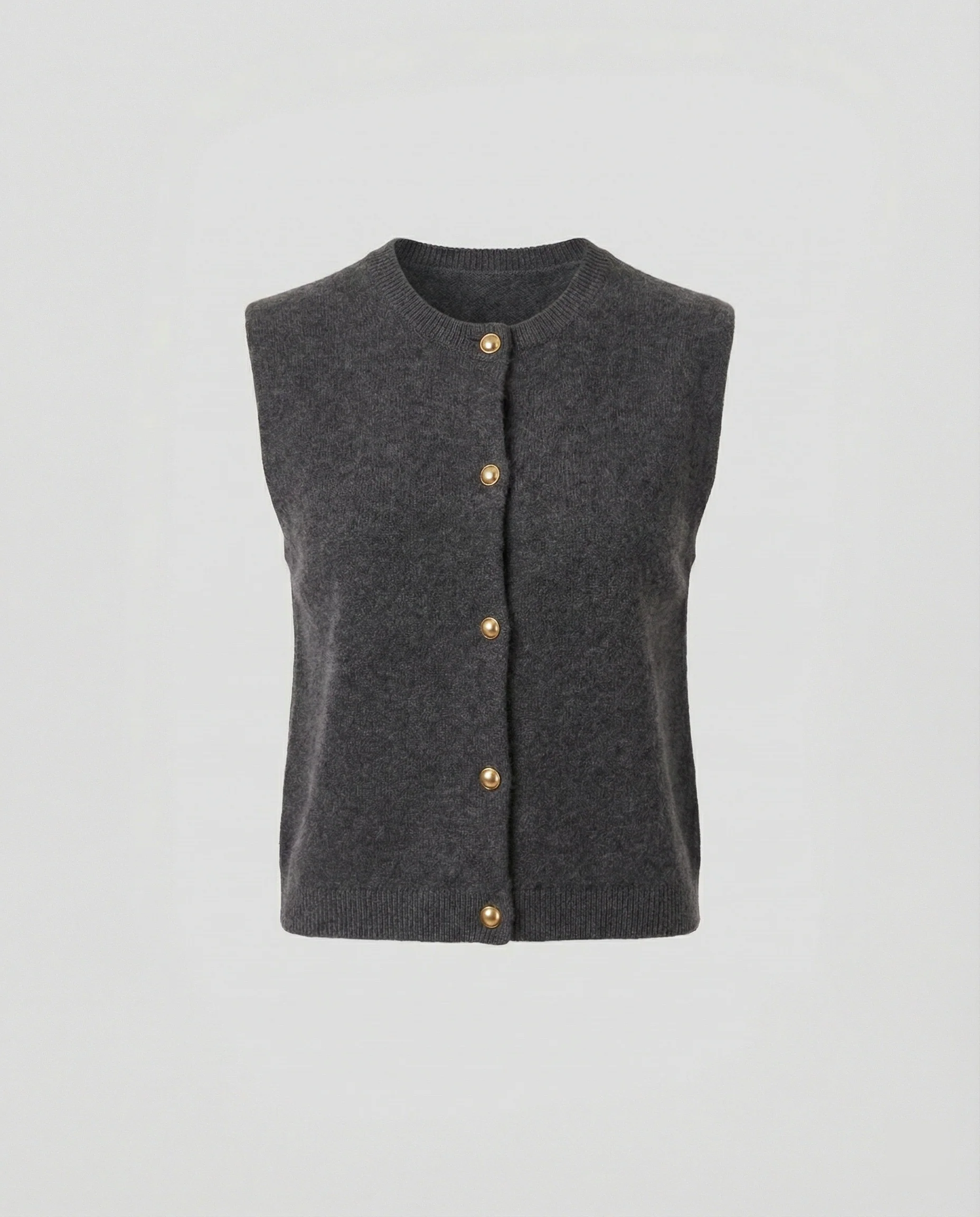 Damen Strickweste elegant mit Knopfverschluss - Image 5
