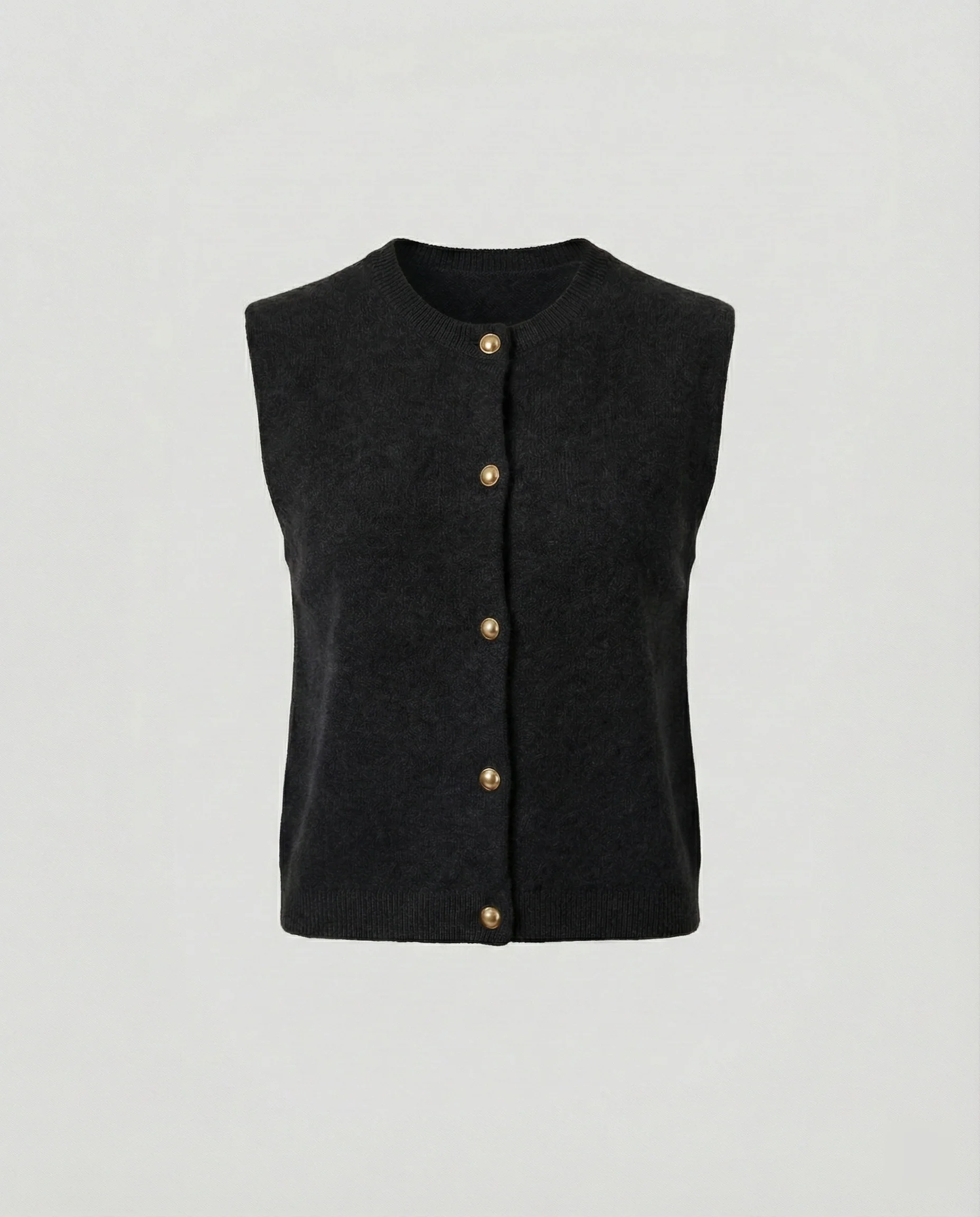 Damen Strickweste elegant mit Knopfverschluss - Image 6