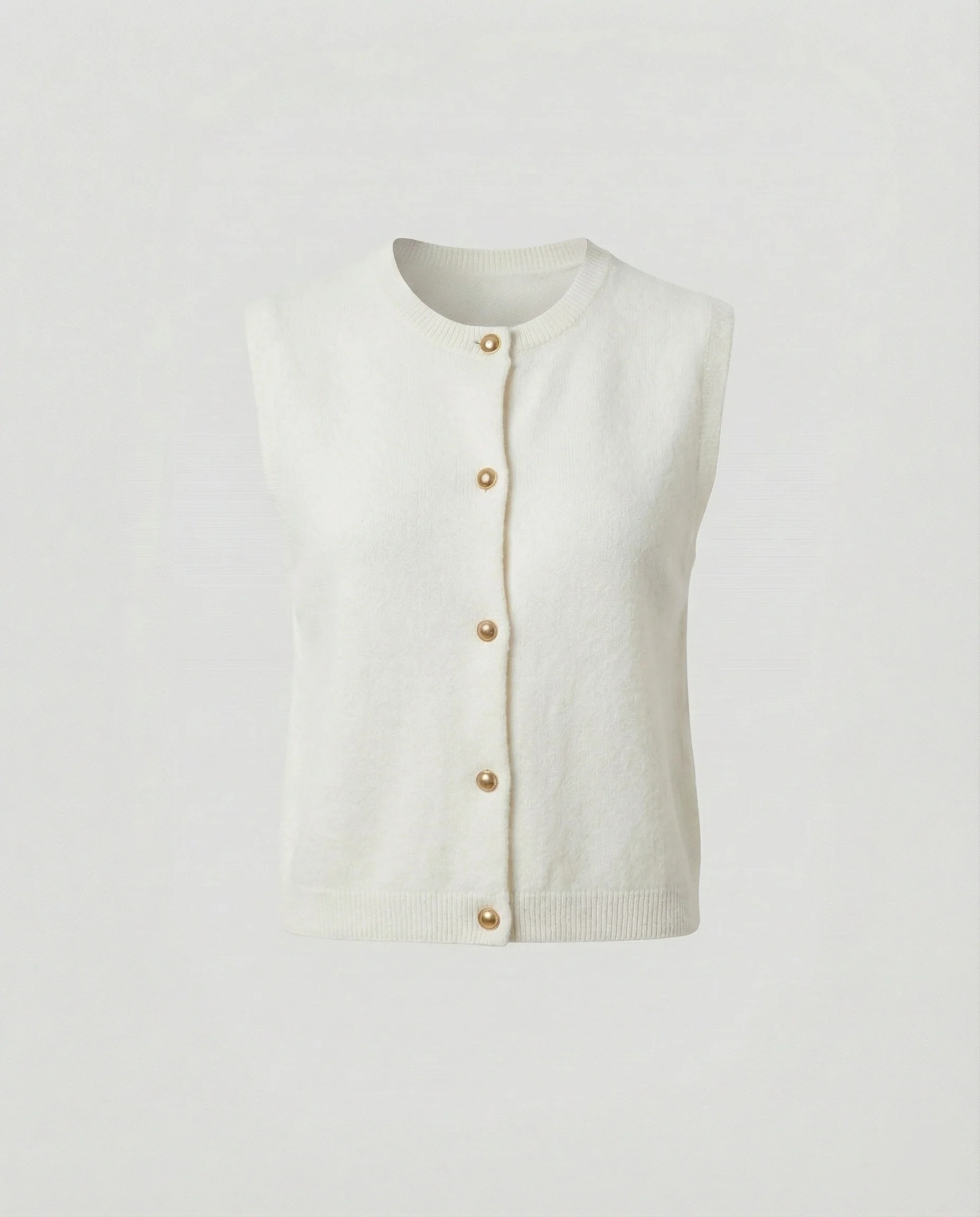 Damen Strickweste elegant mit Knopfverschluss - Image 9