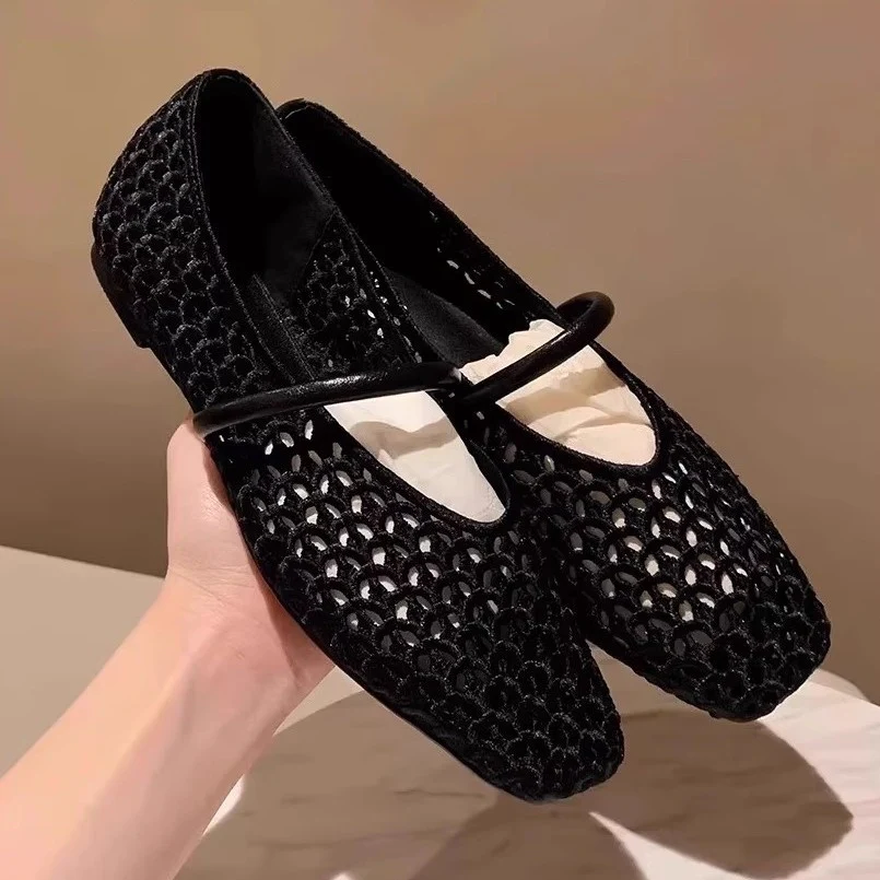 Damen Elegante und atmungsaktive Ballerinas mit modischem Netzdesign Heidi Mode - Image 3