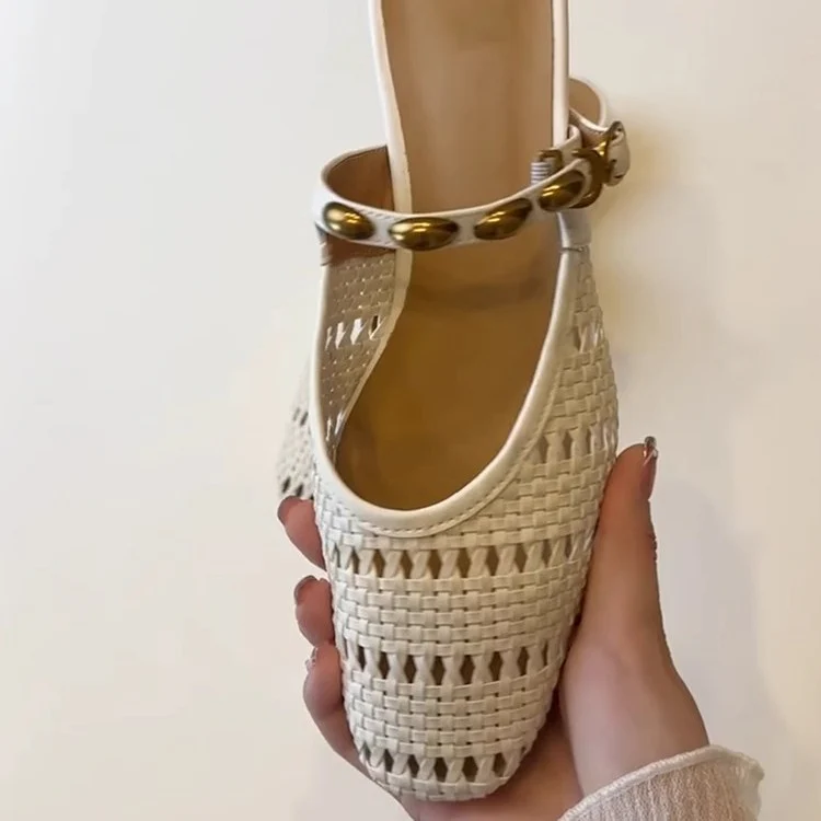 Damen Elegante und atmungsaktive Pantoletten mit modischem Riemchen-Design Heidi Mode - Image 2