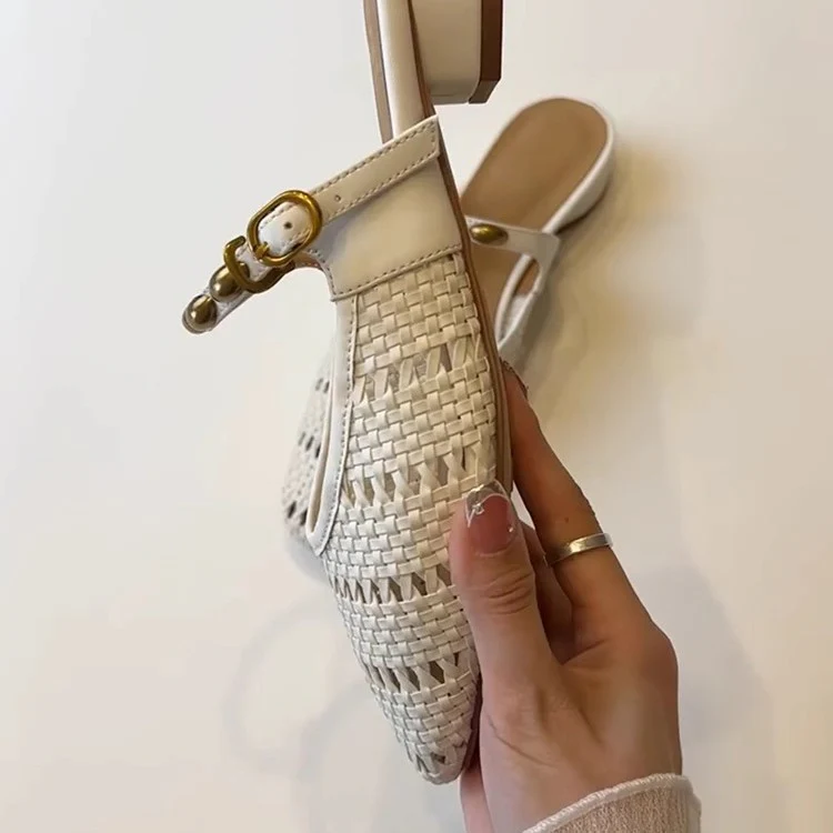 Damen Elegante und atmungsaktive Pantoletten mit modischem Riemchen-Design Heidi Mode - Image 3