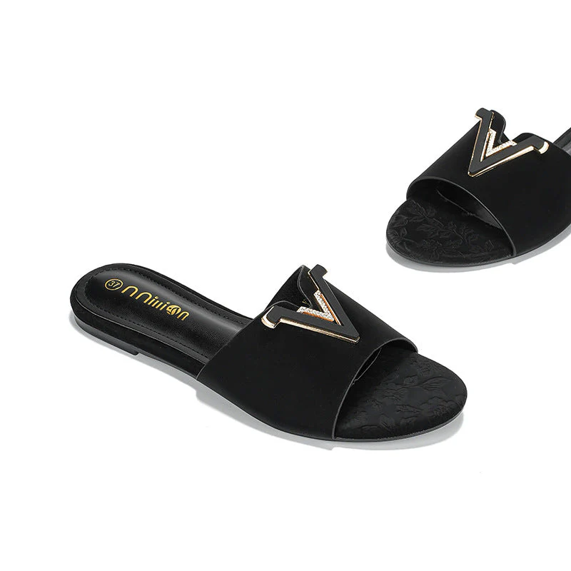 Damen Elegante und Bequeme Slides mit Schmuck-Detail Heidi-Mode - Image 4