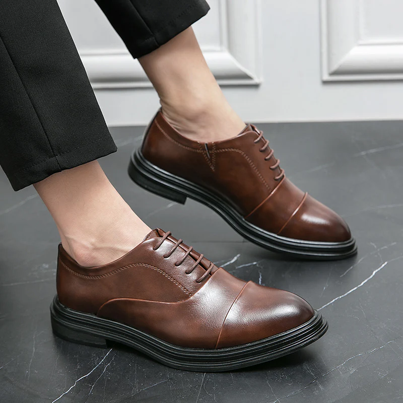 Damen Elegante und hochwertige Schnürschuhe aus Leder Heidi Mode