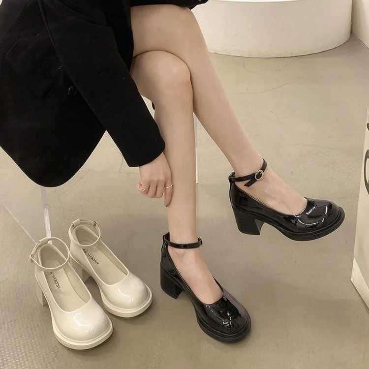 Damen Elegante und modische Plateau-Pumps mit verstellbarem Riemen Heidi Mode - Image 2