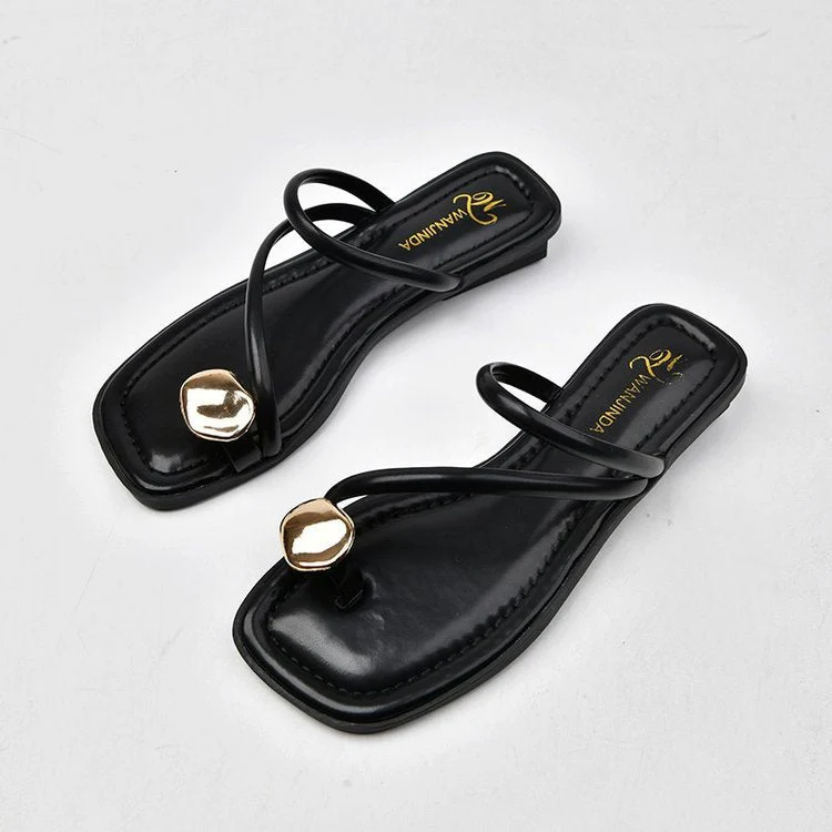Damen Elegante und Modische Riemchensandalen mit Einzigartigem Metallakzent Heidi-Mode - Image 4