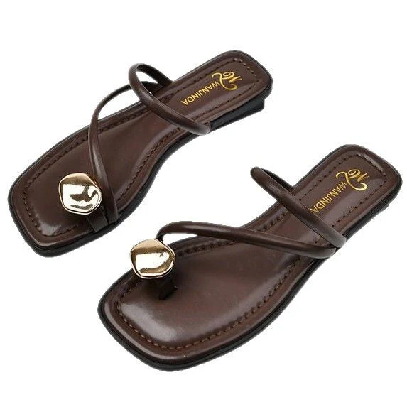 Damen Elegante und Modische Riemchensandalen mit Einzigartigem Metallakzent Heidi-Mode - Image 5