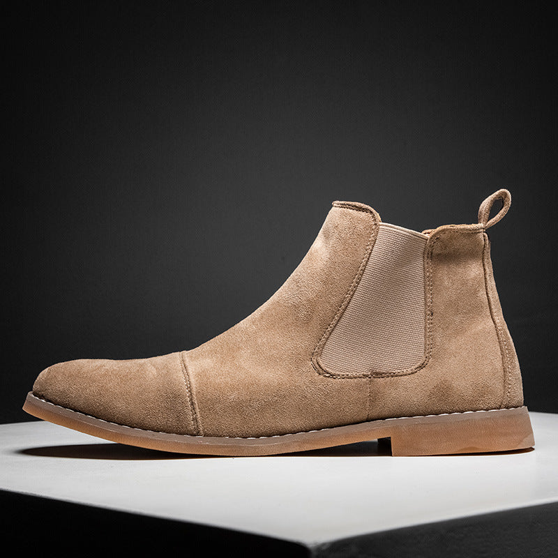 Damen Elegante Veloursleder Chelsea Boots mit elastischen Einsätzen Heidi Mode - Image 4