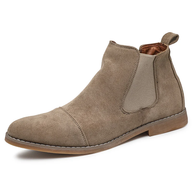 Damen Elegante Veloursleder Chelsea Boots mit elastischen Einsätzen Heidi Mode - Image 6