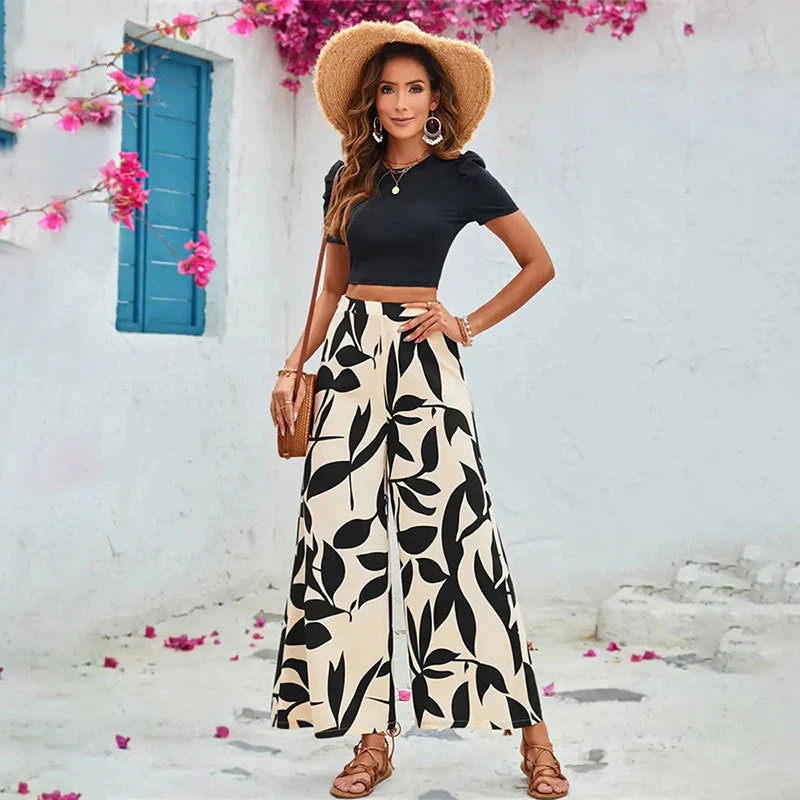 Damen Elegante Weite Hose mit Floralem Muster Heidi-Mode - Image 6