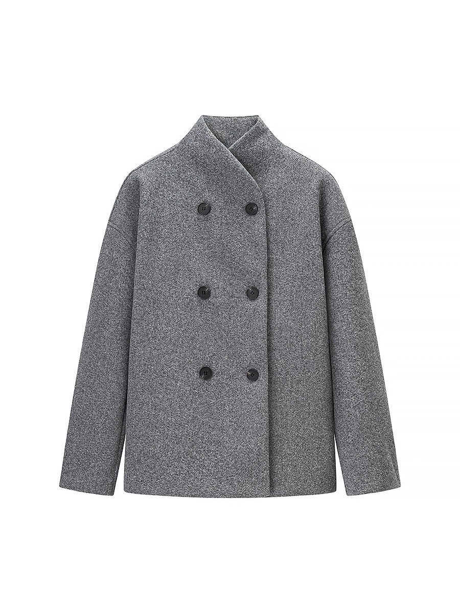 Damen elegante Winterjacke mit doppelter Knopfleiste und Stehkragen Heidi-Mode - Image 4