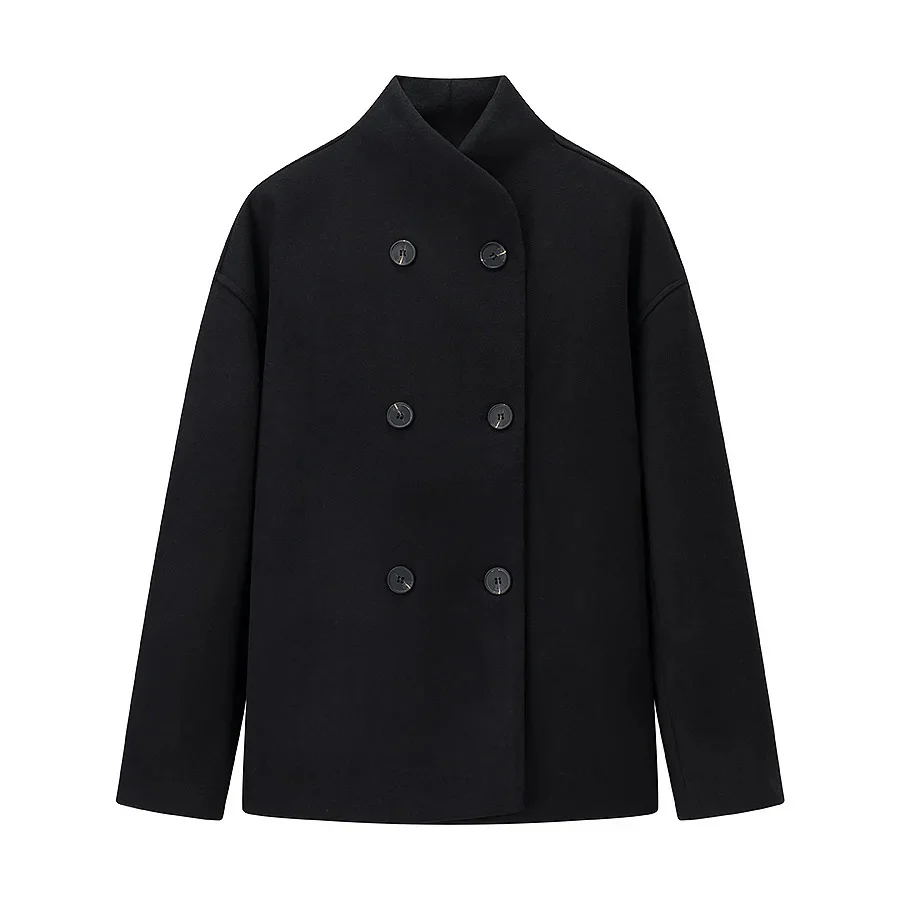 Damen elegante Winterjacke mit doppelter Knopfleiste und Stehkragen Heidi-Mode - Image 6