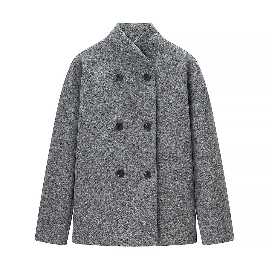 Damen elegante Winterjacke mit doppelter Knopfleiste und Stehkragen Heidi-Mode - Image 8