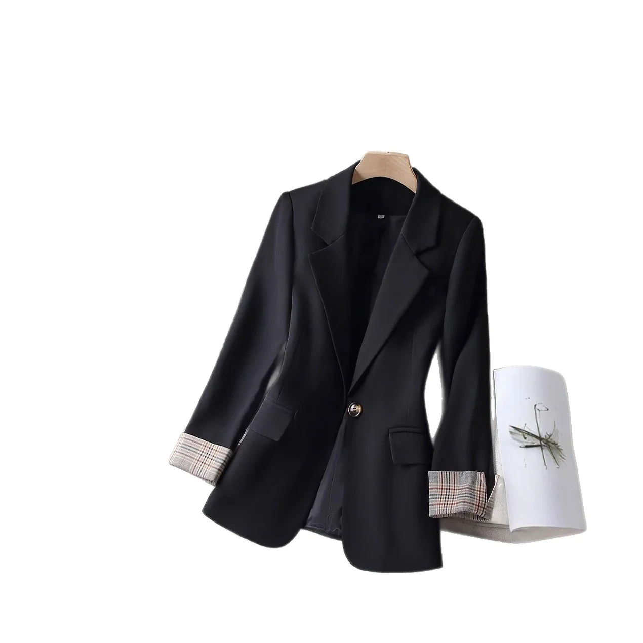 Damen Eleganter Blazer mit modernen Karodetails Heidi-Mode - Image 3
