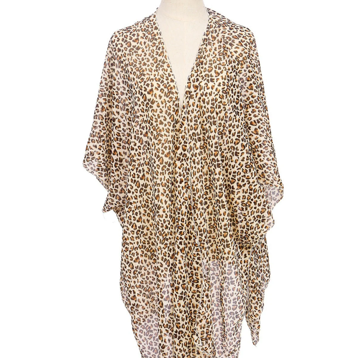 Damen Eleganter Chiffon-Überwurf Im Leopardenmuster Heidi-Mode - Image 5