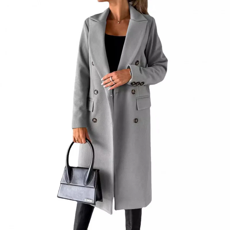 Damen Eleganter Doppelreihiger Mantel mit hochmodernem Schnitt Heidi-Mode - Image 10
