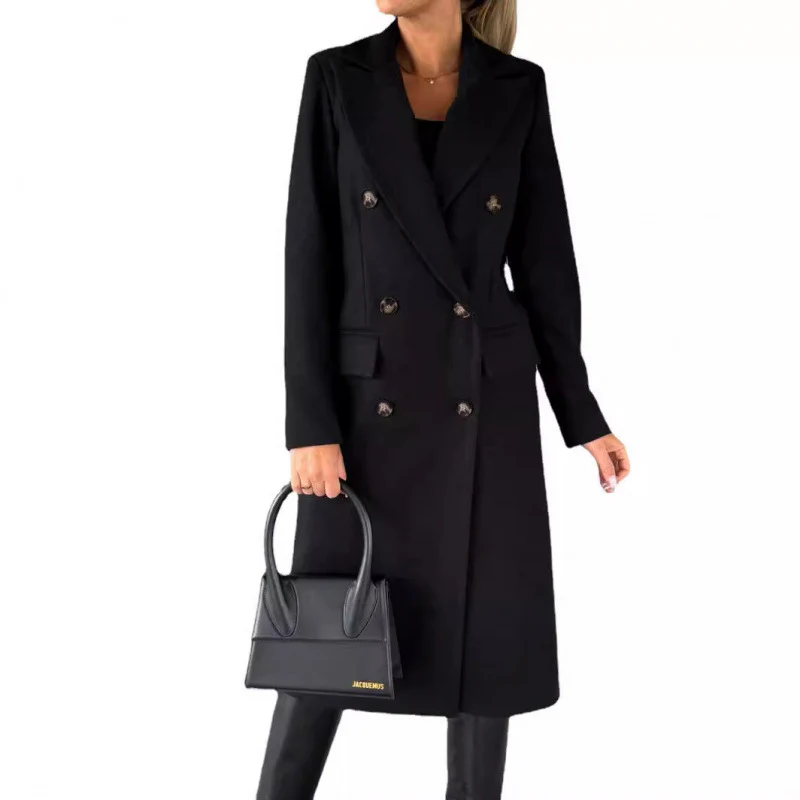 Damen Eleganter Doppelreihiger Mantel mit hochmodernem Schnitt Heidi-Mode - Image 11