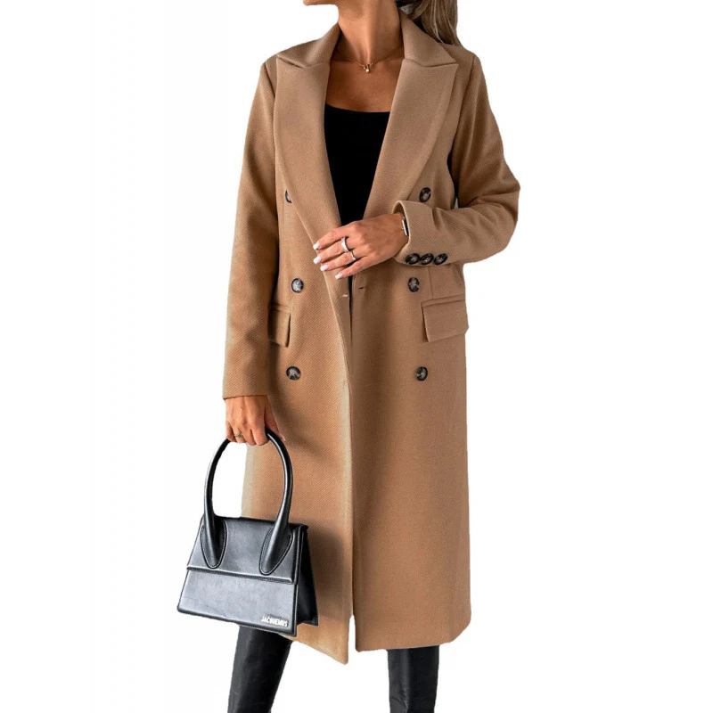 Damen Eleganter Doppelreihiger Mantel mit hochmodernem Schnitt Heidi-Mode - Image 12
