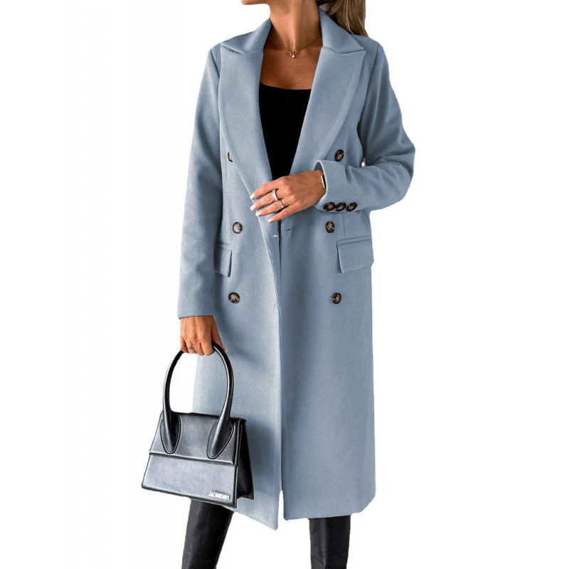 Damen Eleganter Doppelreihiger Mantel mit hochmodernem Schnitt Heidi-Mode - Image 13