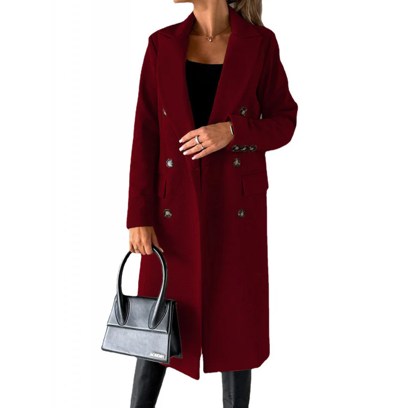 Damen Eleganter Doppelreihiger Mantel mit hochmodernem Schnitt Heidi-Mode - Image 6