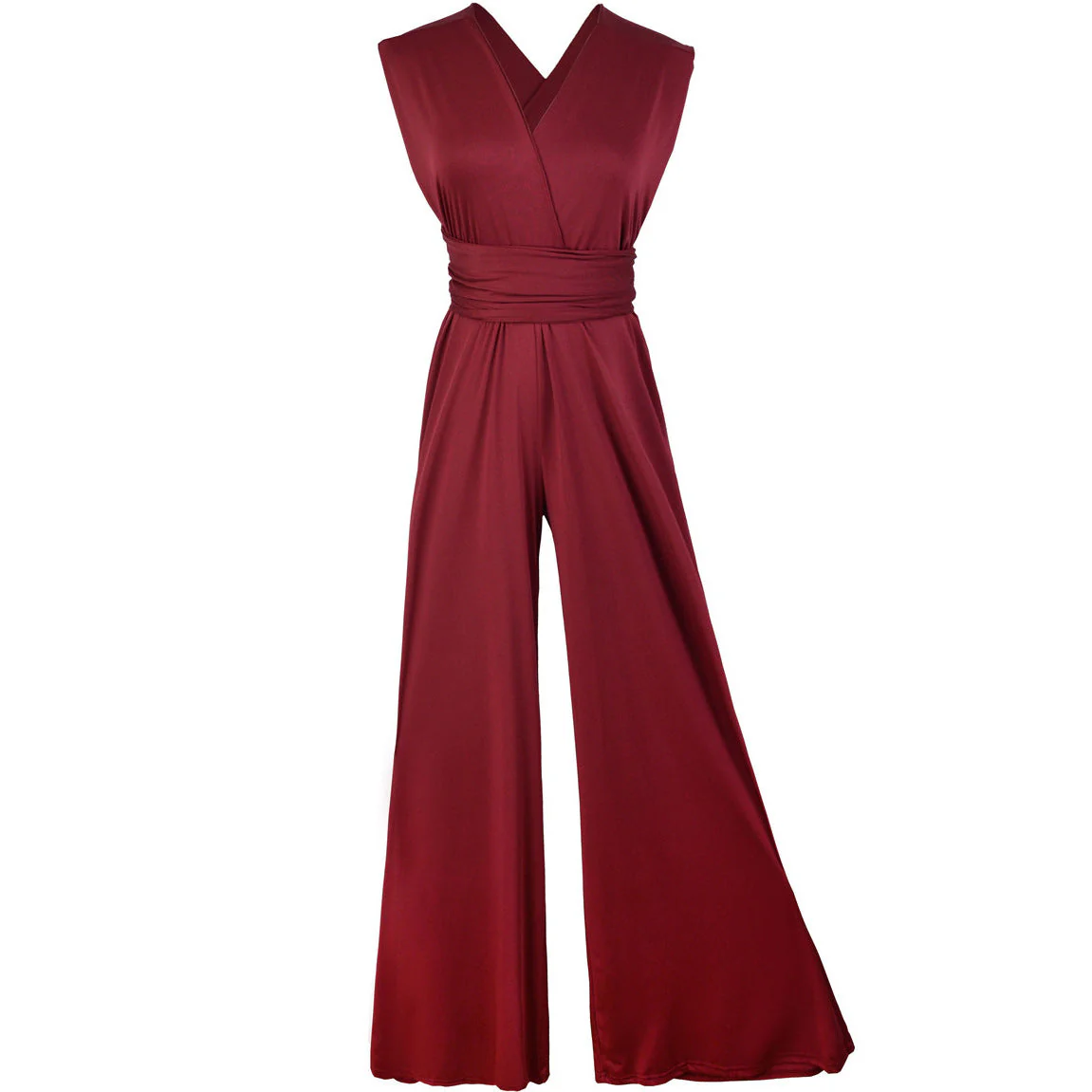 Damen Eleganter Jumpsuit mit Tiefem V-Ausschnitt und Innovativer Wickeloptik Heidi-Mode - Image 15