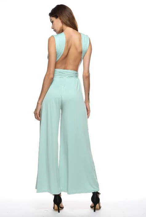 Damen Eleganter Jumpsuit mit Tiefem V-Ausschnitt und Innovativer Wickeloptik Heidi-Mode - Image 7