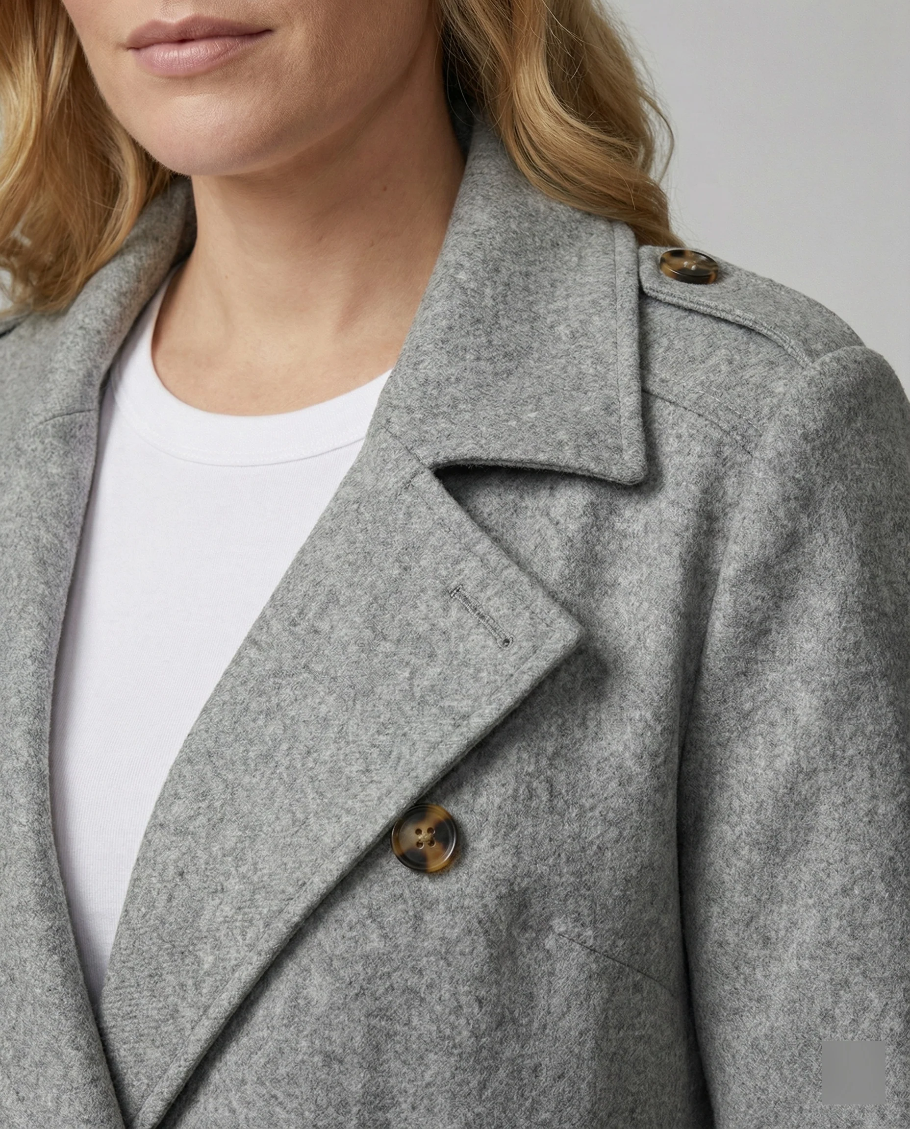 Damen Eleganter lang geschnittener Überwurf mit Doppelknotung Heidi Mode - Image 4