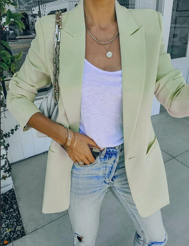 Damen Eleganter Oversized Blazer mit Strukturiertem Schnitt und Lässigen Details Heidi-Mode - Image 6