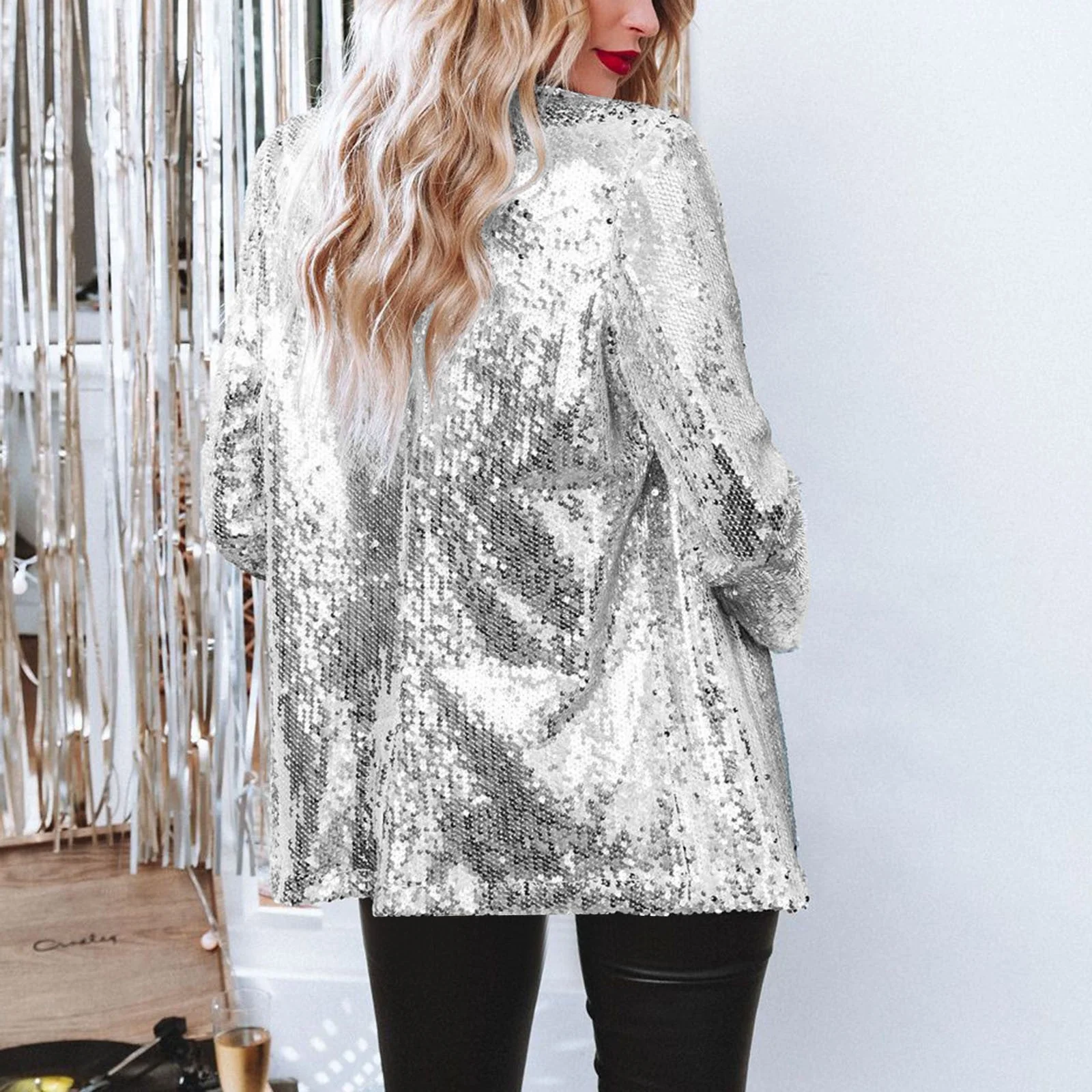 Damen Eleganter Paillettenblazer mit Schimmerndem Finish Heidi-Mode - Image 10