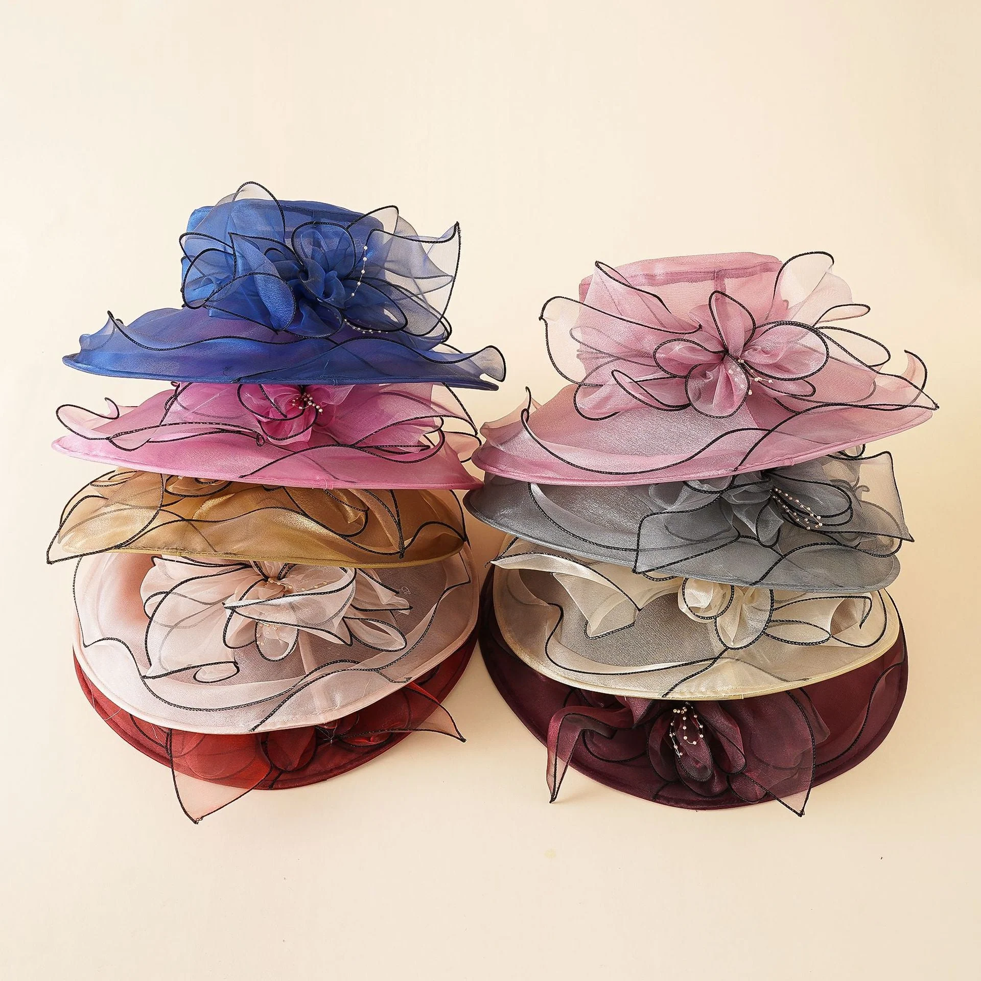 Damen Eleganter Sonnenhut mit Feiner Netzstruktur und Romantischen Schleifenelementen Heidi-Mode - Image 2
